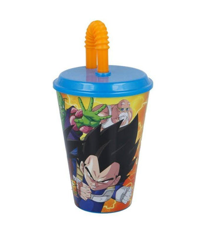 Dragon Ball - Becher mit Strohhalm Charaktere - 430 ml