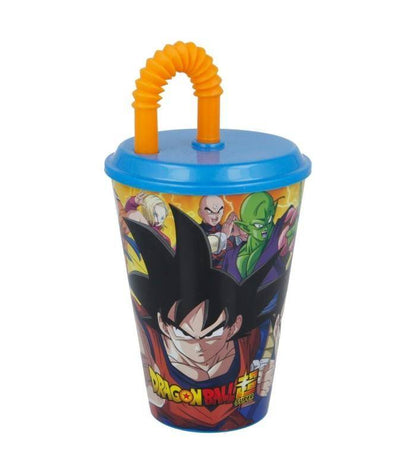 Dragon Ball - Becher mit Strohhalm Charaktere - 430 ml