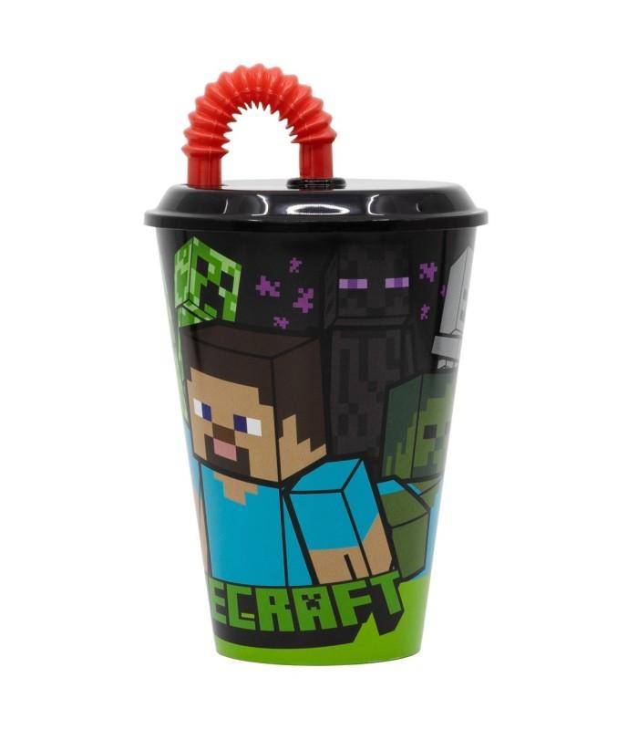 Minecraft - Becher mit Strohhalm Charaktere - 430 ml