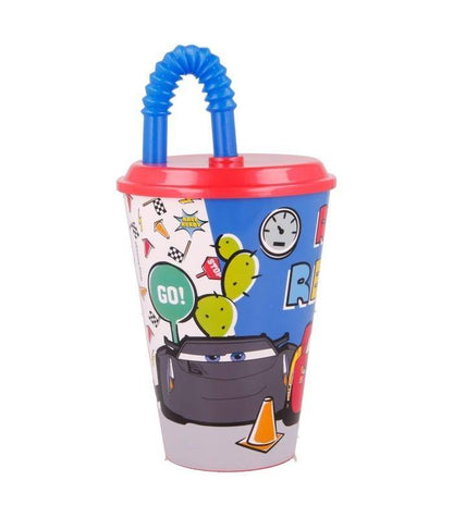 Disney - Becher mit Strohhalm Cars - 430 ml