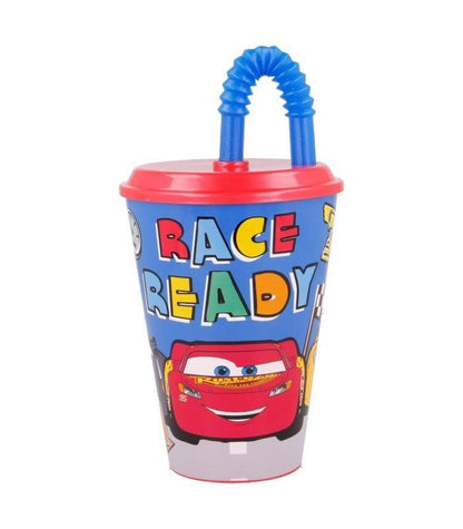 Disney - Becher mit Strohhalm Cars - 430 ml