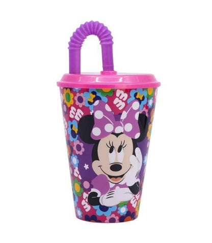 Disney - Becher mit Strohhalm Minnie Mouse - 430 ml