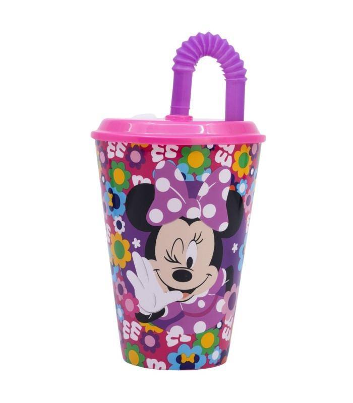 Disney - Becher mit Strohhalm Minnie Mouse - 430 ml