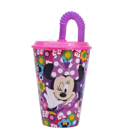 Disney - Becher mit Strohhalm Minnie Mouse - 430 ml