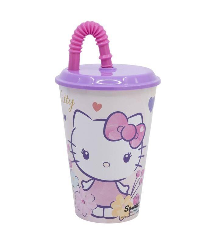 Sanrio - Becher mit Strohhalm Hello Kitty - 430 ml