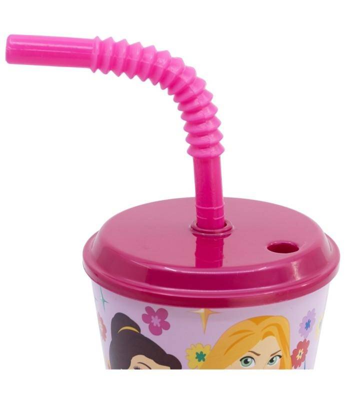Disney - Becher mit Strohhalm Prinzessinnen - 430 ml