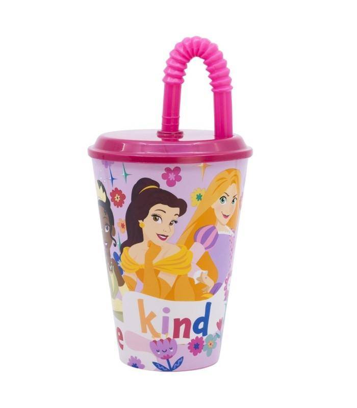 Disney - Becher mit Strohhalm Prinzessinnen - 430 ml