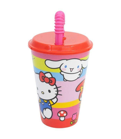 Sanrio - Becher mit Strohhalm Hello Kitty und Freunde - 430 ml