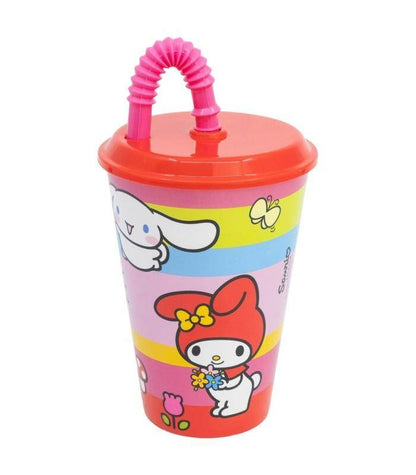 Sanrio - Becher mit Strohhalm Hello Kitty und Freunde - 430 ml