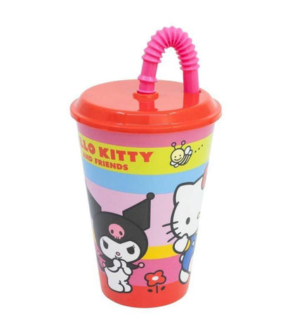 Sanrio - Becher mit Strohhalm Hello Kitty und Freunde - 430 ml