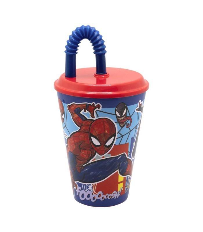 Marvel - Becher mit Strohhalm Spider-Man - 430 ml