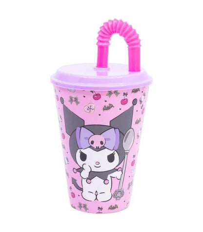 Sanrio - Becher mit Strohhalm Kuromi - 430 ml