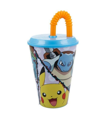 Pokemon - Becher mit Strohhalm Charaktere - 430 ml