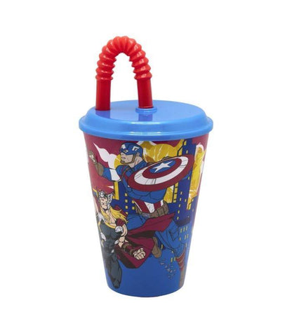 Marvel - Becher mit Strohhalm Avengers - 430 ml
