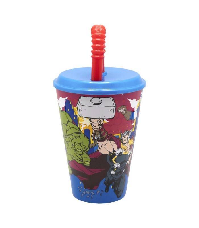 Marvel - Becher mit Strohhalm Avengers - 430 ml