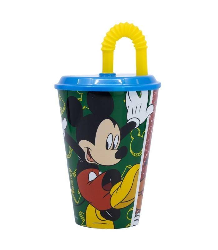 Disney - Becher mit Strohhalm Mickey Mouse - 430 ml