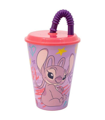 Disney - Becher mit Strohhalm Angel - 430 ml