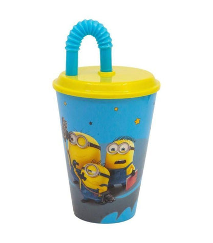 Minions - Becher mit Strohhalm - 430 ml