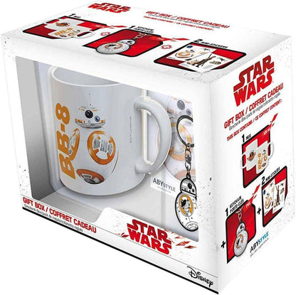 Star Wars - Geschenkset BB8 - Schlüsselanhänger, Tasse & Sticker