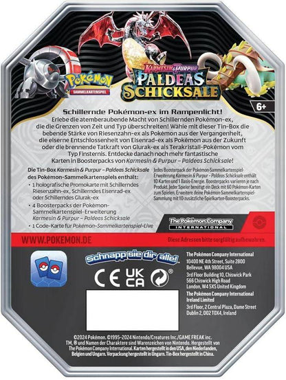 Pokémon - Tin Box Karmesin & Purpur: Paldeas Schicksale - Eisenrad EX - DE