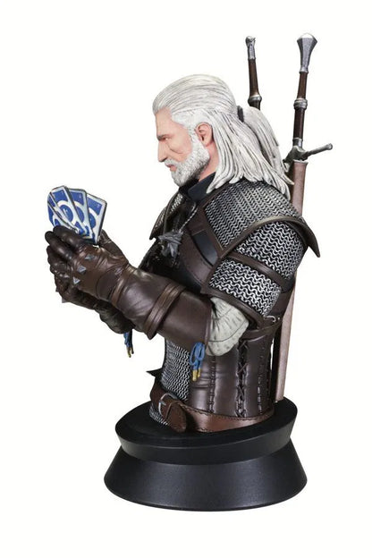 The Witcher - Büste Geralt mit Gwent Karten - 23 cm