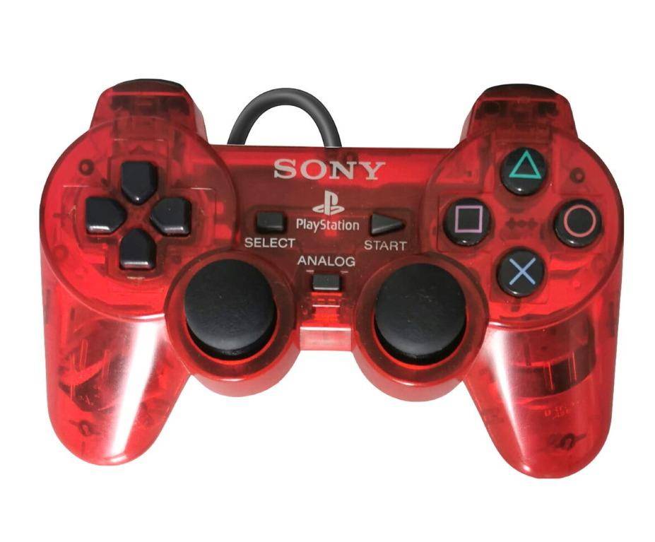 PS2 - Controller - Rot Transparent (Gebraucht)