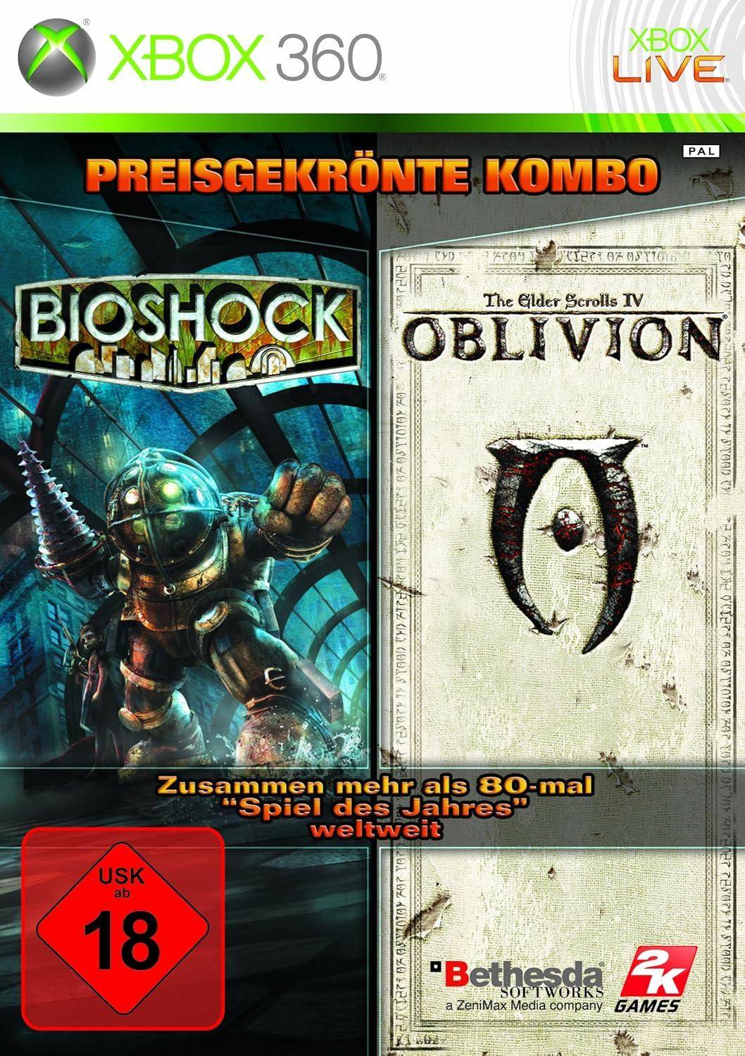 XBOX 360 - Bioshock & The Elder Scrolls 4 Oblivion (Gebraucht)