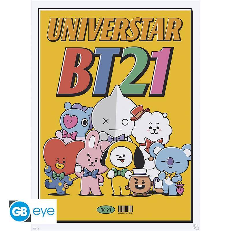 BT21 - Poster Doppelpack Vintage Universtar - 52 x 38 cm