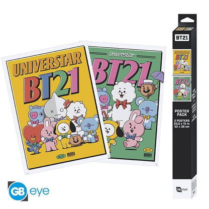 BT21 - Poster Doppelpack Vintage Universtar - 52 x 38 cm