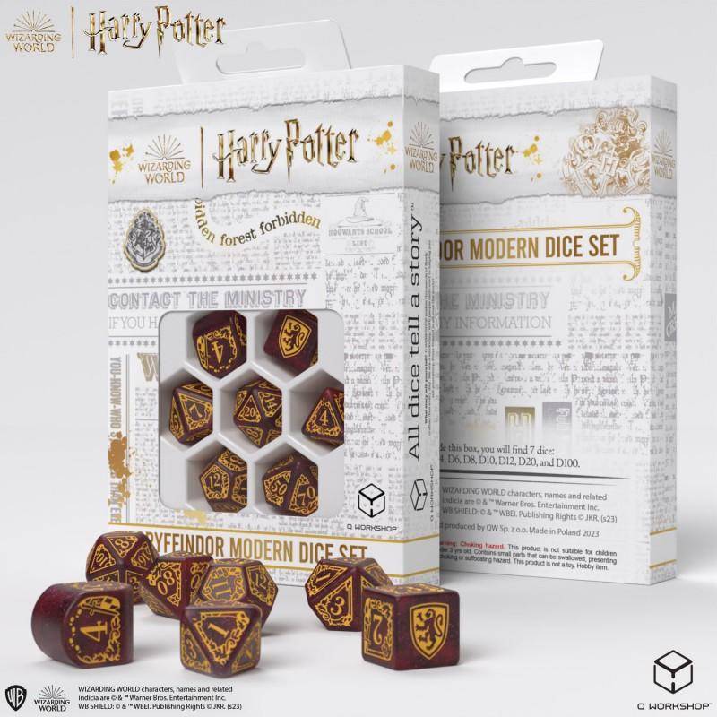 Harry Potter - Würfel Set Gryffindor Rot - 7 Stk