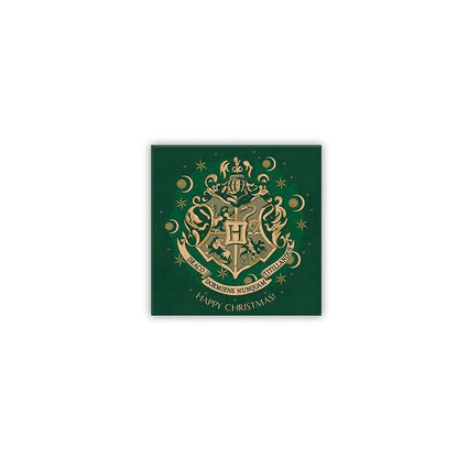 Harry Potter - Magnet Weihnachten Hogwarts Grün - 8 x 8 cm