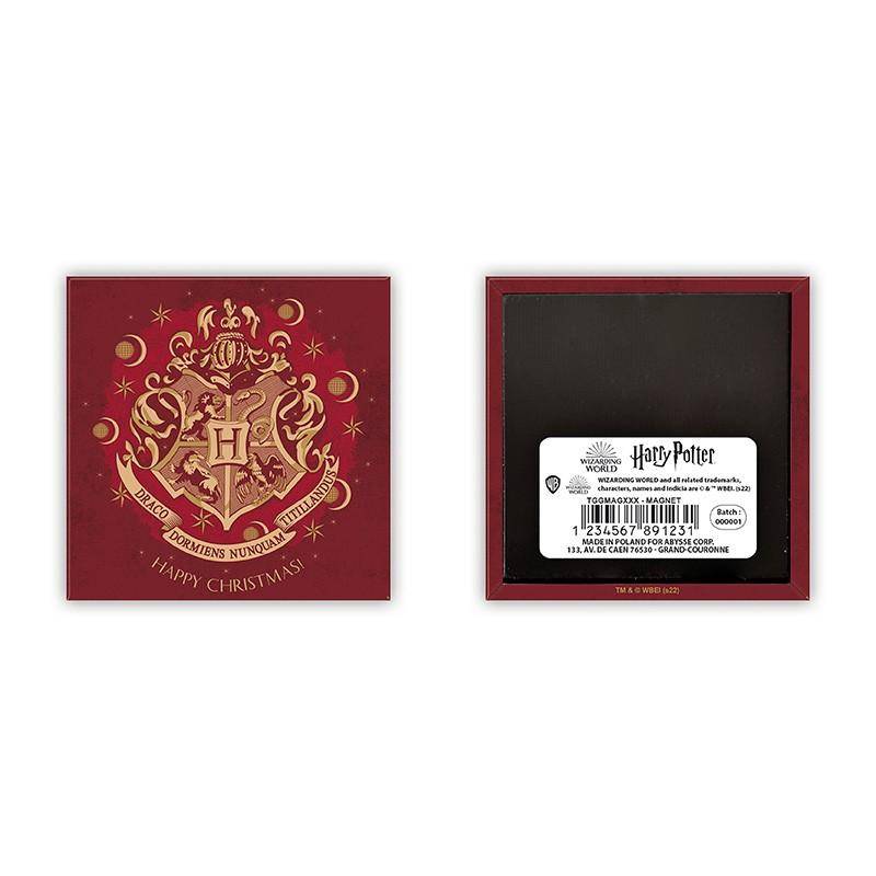 Harry Potter - Magnet Weihnachten Hogwarts - 8 x 8 cm