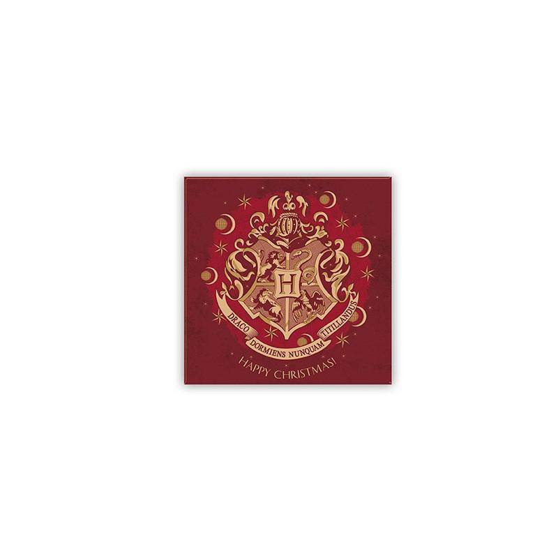 Harry Potter - Magnet Weihnachten Hogwarts - 8 x 8 cm
