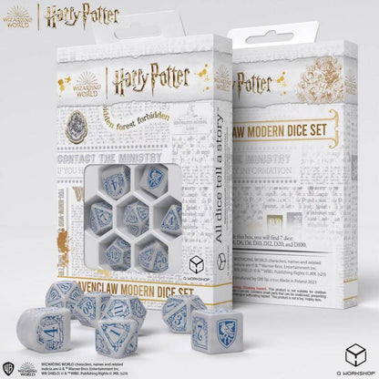 Harry Potter - Würfel Set Ravenclaw Weiß - 7 Stk