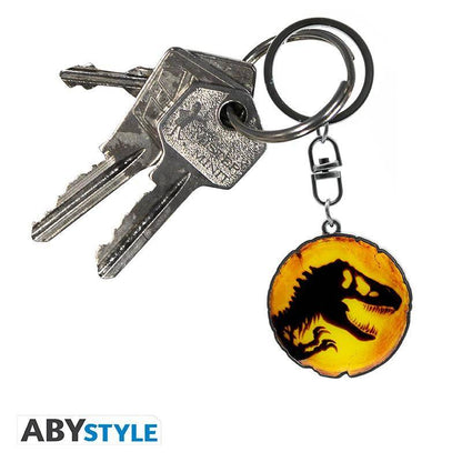Jurassic World - Metall Schlüsselanhänger Bernstein