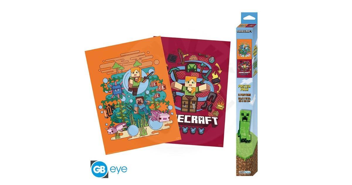 Minecraft - Poster Doppelpack Abenteuer - 52 x 38 cm