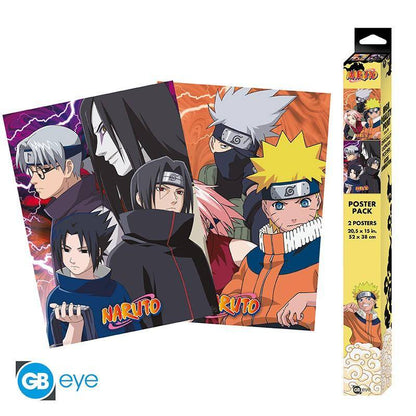 Naruto - Poster Set Konoha Ninjas & Desertierte - 52 x 38 cm