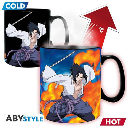 Naruto - Geschenkset Uchiha - Tasse mit Thermoeffekt & Untersetzer