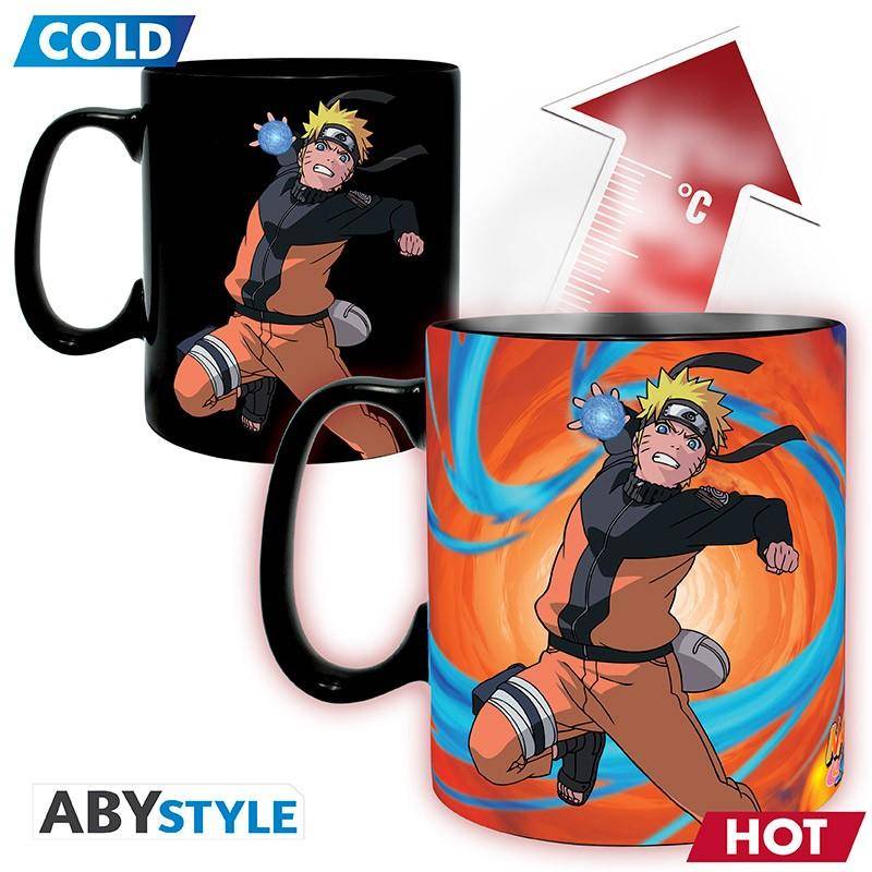 Naruto - Geschenkset Uchiha - Tasse mit Thermoeffekt & Untersetzer