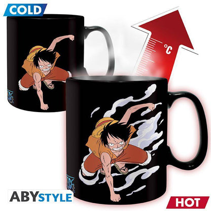 One Piece - Tasse mit Thermoeffekt Ruffy & Ace - 460 ml