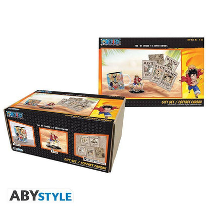 One Piece - Geschenkset Ruffy - Tasse, Acryl Aufsteller & Postkarten