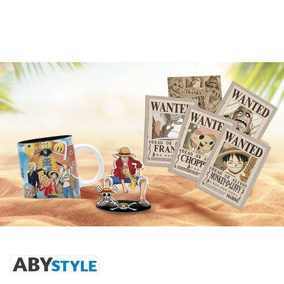One Piece - Geschenkset Ruffy - Tasse, Acryl Aufsteller & Postkarten