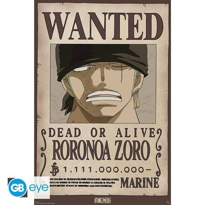 One Piece - Poster Wanted Zorro Wano - 91,5 x 61 cm