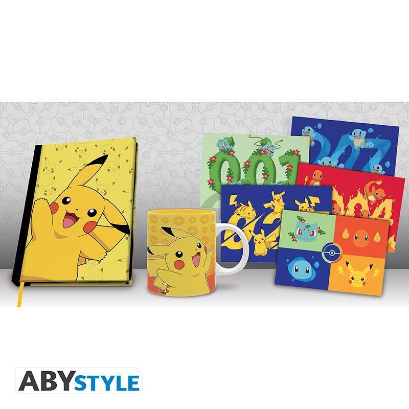Pokémon - Geschenkset Pikachu - Notizbuch, Tasse & Postkarten