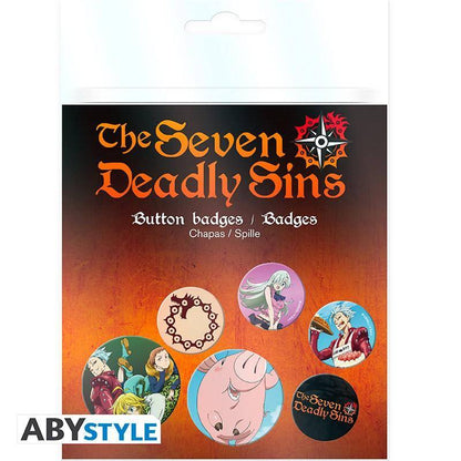Seven Deadly Sins - Button Set Charaktere