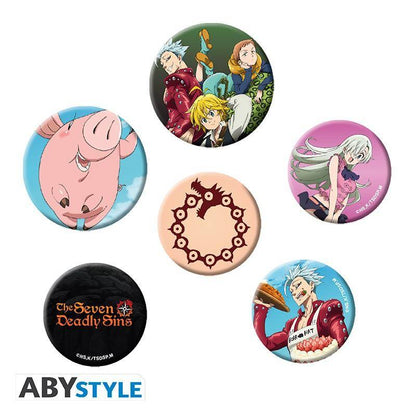 Seven Deadly Sins - Button Set Charaktere