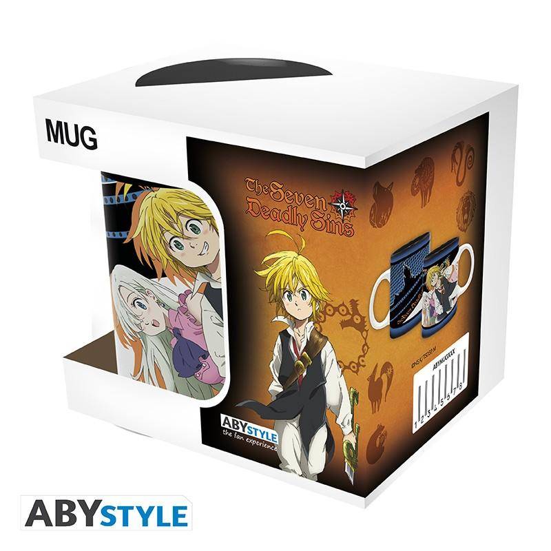 Seven Deadly Sins - Tasse Meliodas, Elizabeth & Hawk - 320 ml