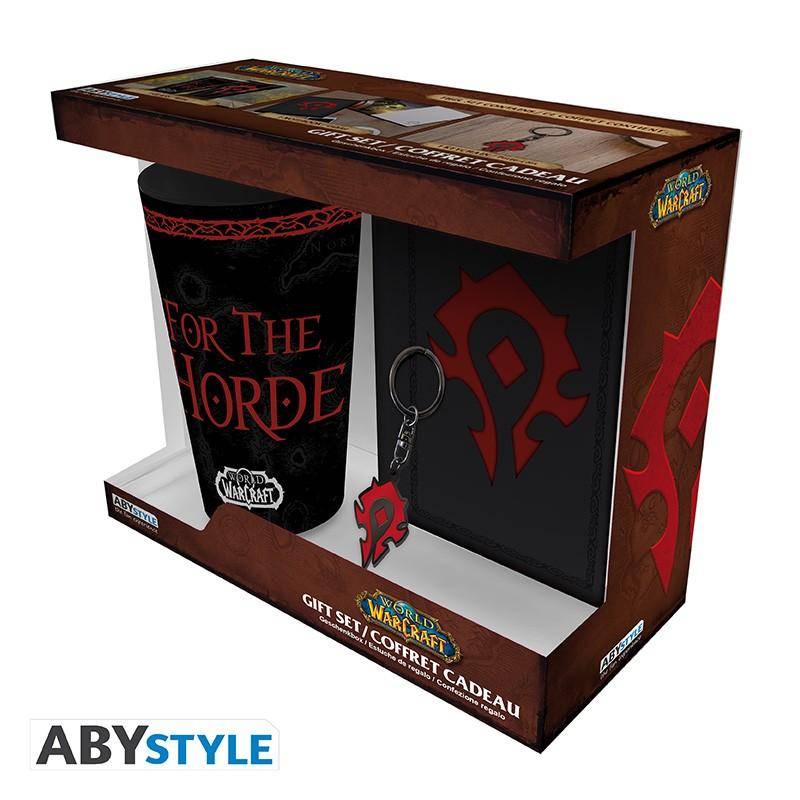 World of Warcraft - Geschenkset Horde - Glas, Schlüsselanhänger & Notizbuch