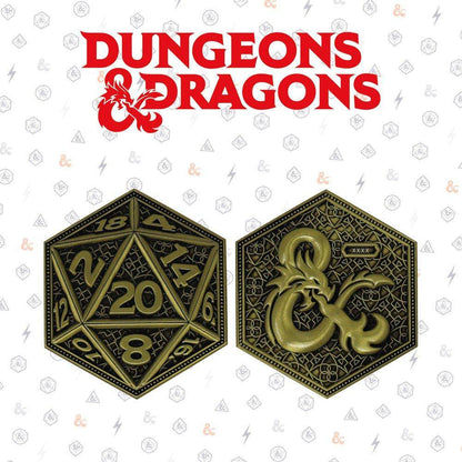 Dungeons & Dragons - Münze Drache & Würfel