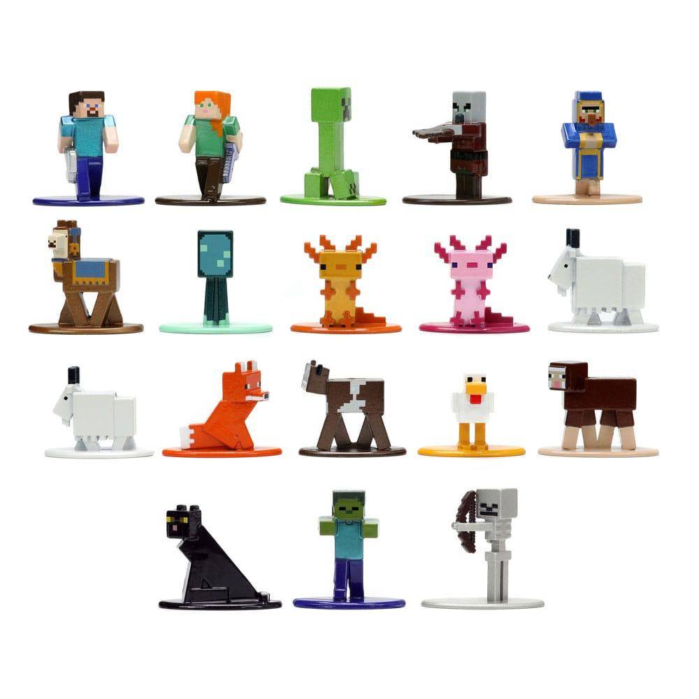Minecraft - Nano Metalfigs Minifiguren Set Caves & Cliffs - 4 cm